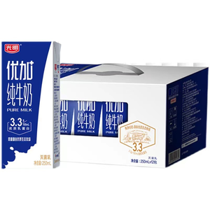 光明优加纯牛奶（250ml*12） 